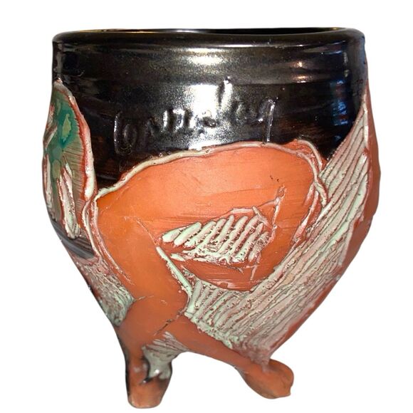 Newcomb College Art Pottery Vase with Erotic Nudes /JoAnn Greenberg (1928-2013) - Picture 4 of 7